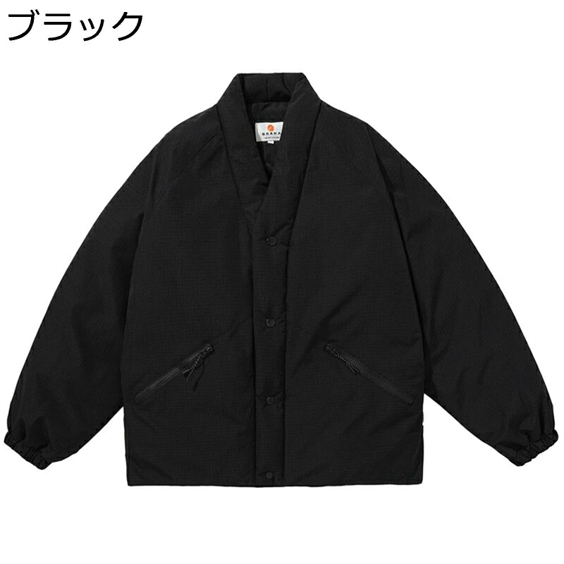 チャイナ風 中綿ジャケット メンズ 漢服 ウィンタージャケット vネック 防風 防寒 暖かい チャイナボタン 大人 快適 長袖 大きいサイズ アウター 中国風 ガウン スポーツ 祭り 春秋服 上着