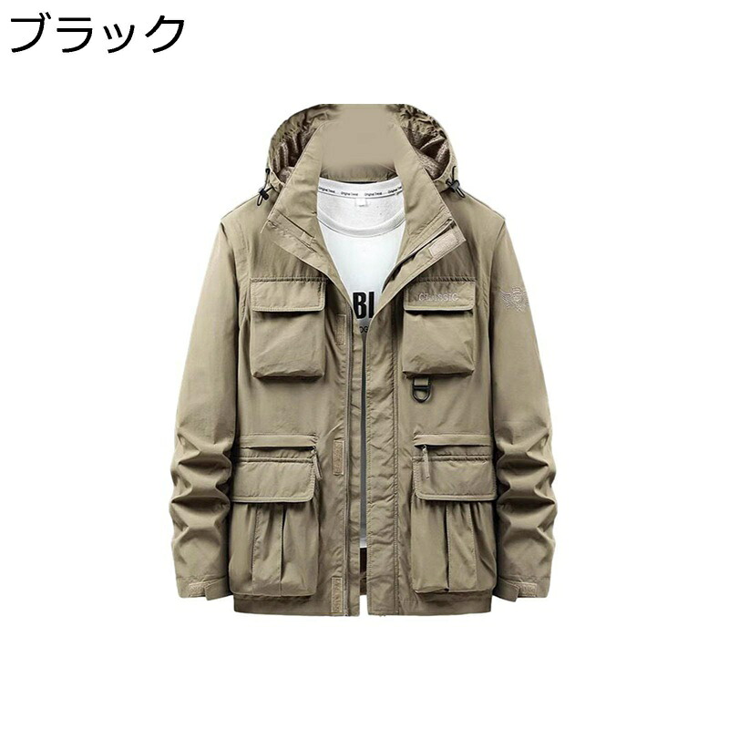 ミリタリー上衣 メンズ 捩り取りはらい可 より良いに取り替えっこ 上衣 MA-1 アウター ジップ ボンネット 長袖 秋冬 遊撃手丈 防寒 トップス ゆったり 大きめ 今めかしい アウトドア 山登り