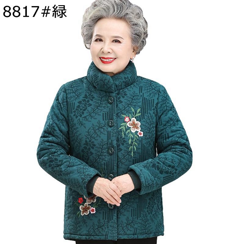 中綿厚地の外套 レディース お上さん服 裏起毛 中綿上衣 ウィンターアウター 保温防風 生あたたかい 老いらく者 総柄 花柄 50-80代 年がしらお上さん 心ゆかしい 秋 冬 御っ母さん おばあさん 敬老の日 差し上げ物