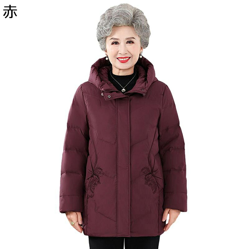 中綿コート 綿入れジャケット レディース 婦人服 保暖保温 厚手 防寒着 シニア 冬着アウター フード付き 中高年 お年寄り ゆったり シンプル 40-60代 ポケット付き 大きいサイズ 室外 部屋着｜ショップ郷上