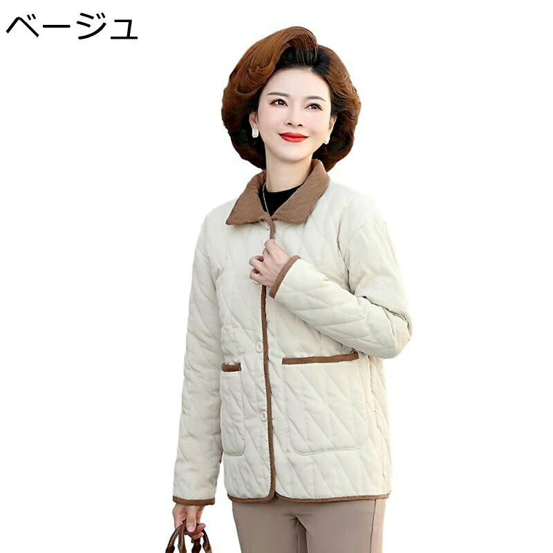 中綿上衣 綿入れ厚地の外套 レディース 年がしら お上さん服 冬用アウター 保暖保温 防寒着 軽さ 遊撃手丈 中高年 老いらく者 体型押しかぶせる 分かりやすい 40-60代 衣嚢 気が大きい大きさ 買い出し 屋内室外
