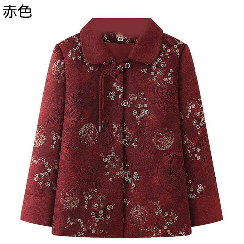 中華服 唐装 チャイナ服 レディース 長袖 チャイナ風 大きいサイズ シニア お年寄り 婦人服 秋冬服 ブルゾン ゆったり おしゃれ キレイめ エレガント デイリー 母の日ギフト 敬老の日