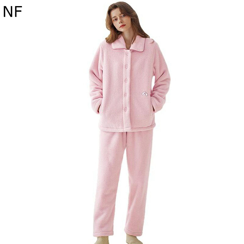 レディースパジャマ ルームウェア 上下セット サンゴネル ポケット 折り襟 前開き 秋冬服 部屋着 寢巻き シープボア トップス 長ズボン 厚手 モコモコ 保温 可愛い お姫様 敏感肌 耐摩耗 家着 寝間着 7,331円