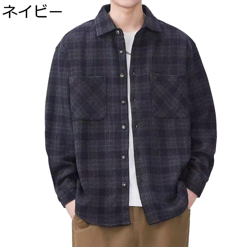 チェック柄 ネルシャツ メンズ 厚手 前開き カジュアル オックスフォードシャツ 上着 ボタンダウン 暖かい ベーシック 柔らかい 長袖 ゆったり ストリート 通勤 レギュラーフィット 秋冬