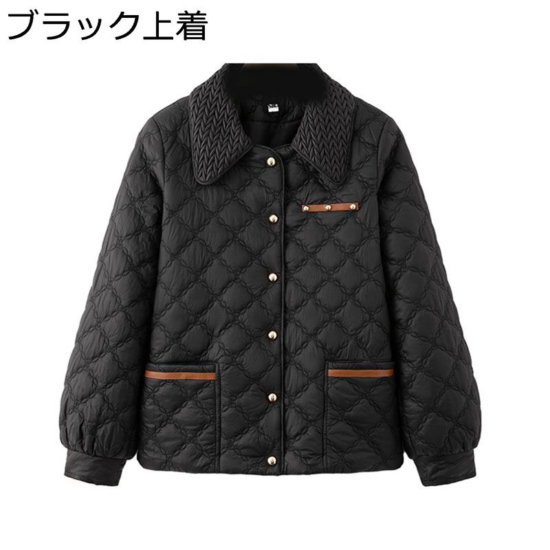 中綿ジャケット キルティング シニア 高齢者 レディース 折り襟 防風 柔らかい 冬服 アウター 防寒服 ブルゾン お出掛け 普段着 日常着用 60代 70代 敬老の日 プレゼント おしゃれ 女性用 シンプル