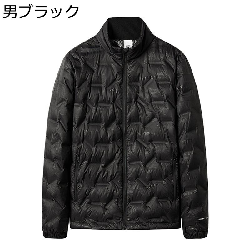メンズ 中綿ジャケット 立ち襟 キルティングジャケット フード無し ショート丈 ジップ 仕事 中綿アウター 日常 防寒 薄手 アウター 軽量 動きやすい 冬 ゆったり スタイリッシュ アウトドア