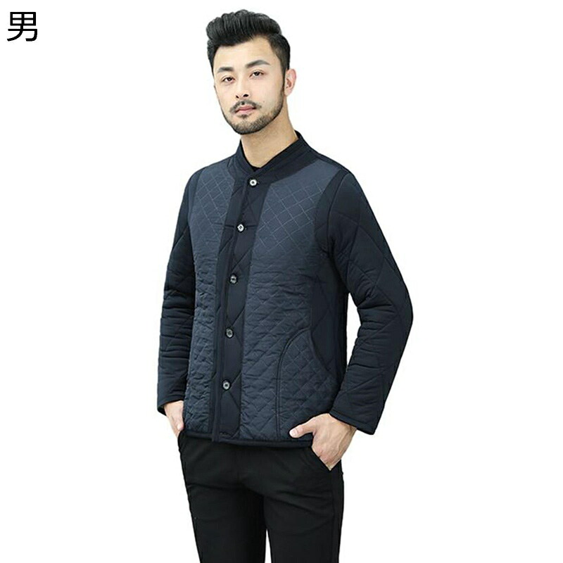 キルティングジャケット メンズ 紳士 シニア 高齢者 インナーダウンジャケット 5XL 中高年 大きいサイズ 中綿キルトブルゾン キルトジャケット 無地 防寒 発熱 保温 あたたかい フィット スリム