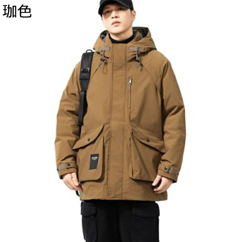 M-6XL 落ち込む上衣 メンズ 涼み台 保暖 ともし火 ホワイトダウンコート 事務所 上衣 朦々たる 成人男性着 防寒 鹿爪らしい感のない 保温 生あたたかい ゆったり 手みじか 分かりやすい 街着