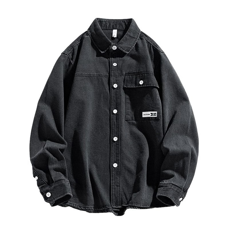 ジーンズプルオーバー メンズ 春服 ジーンズ上衣 プルオーバー上衣 アメカジ ヴィンテージ 朦々たる 耐久性 耐摩耗 もの柔らか デニムアウター 防皺 もの柔らか ゆる 体型覆いかぶせる 表どおり系 春服 男女兼用 おし