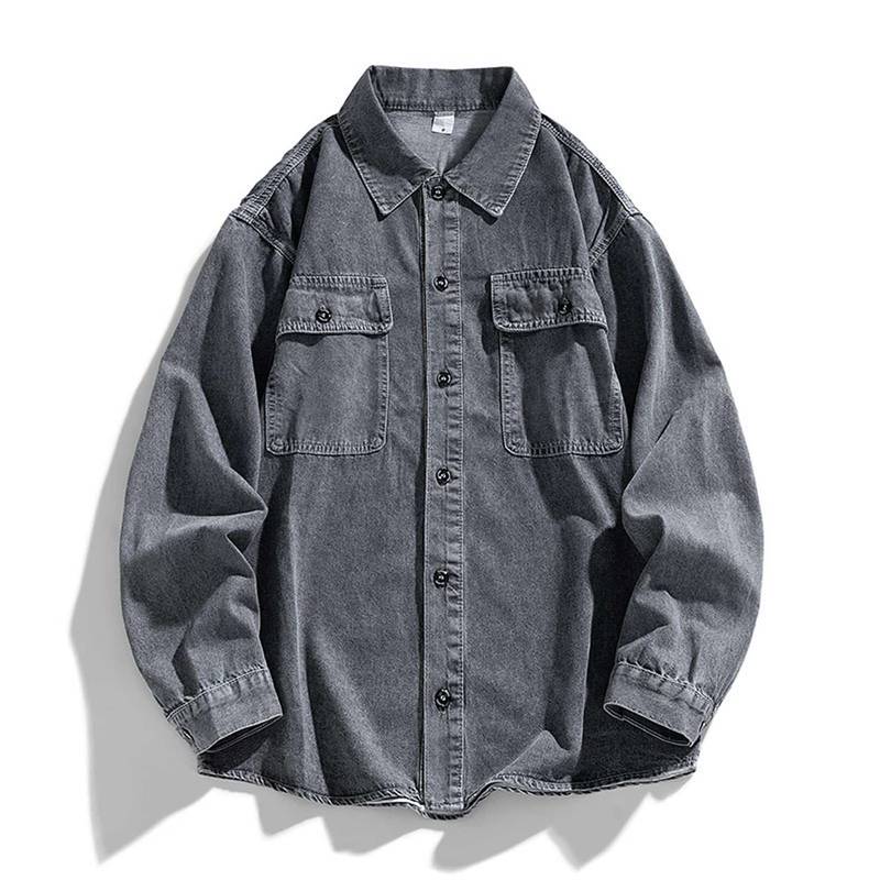 ジーンズプルオーバー メンズ プルオーバー上衣 デニムアウター M-3XL ジーンズ上衣 ヴィンテージ ジージャン ウォッシュ製作 ブリーチ 防皺 もの柔らか 耐摩耗 朦々たる 耐久性 ゆったり 体型覆いかぶせる 男女