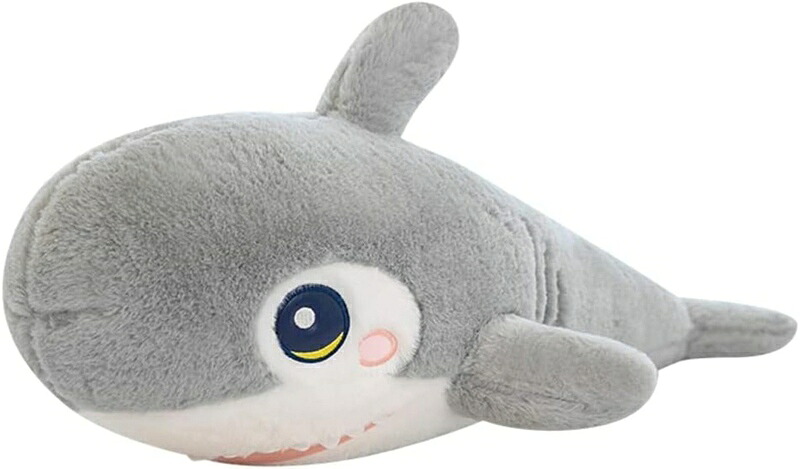 抱き枕 鮫 ぬいぐるみ 鮫 ふわふわ ぬいぐるみ だきまくら ぬいぐるみ 座布団 45糎 一般受け抱き枕 毛の荒物 ぬいぐるみ 可愛らしい 縫いぐるみ 抱きつき枕 好いたらしい 長抱き枕 薄墨色 御祭り 卒