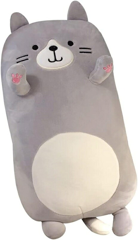 ぬいぐるみ 猫 抱き枕 猫 抱き枕 抱きまくら ぬいぐるみ 50糎 座布団 だきまくら ぬいぐるみ 猫 ふわふわ 抱き枕 猫 添い寝まくら 猫ぬいぐるみ 猫 抱き枕 毛の荒物 仕立てもの風呂敷き包み 薄墨色
