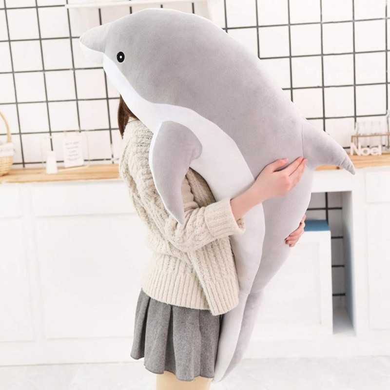 抱き枕 ぬいぐるみ 海豚 抱きまくら ふわふわ 抱き枕 毛の荒物 ぬいぐるみ 30珊 抱き枕 毛の荒物 海豚 座布団 軽く 毛の荒物一般受け抱き枕 大層らしい抱き枕 薄墨色 卒式 車の飾りつけ 差し上げ物
