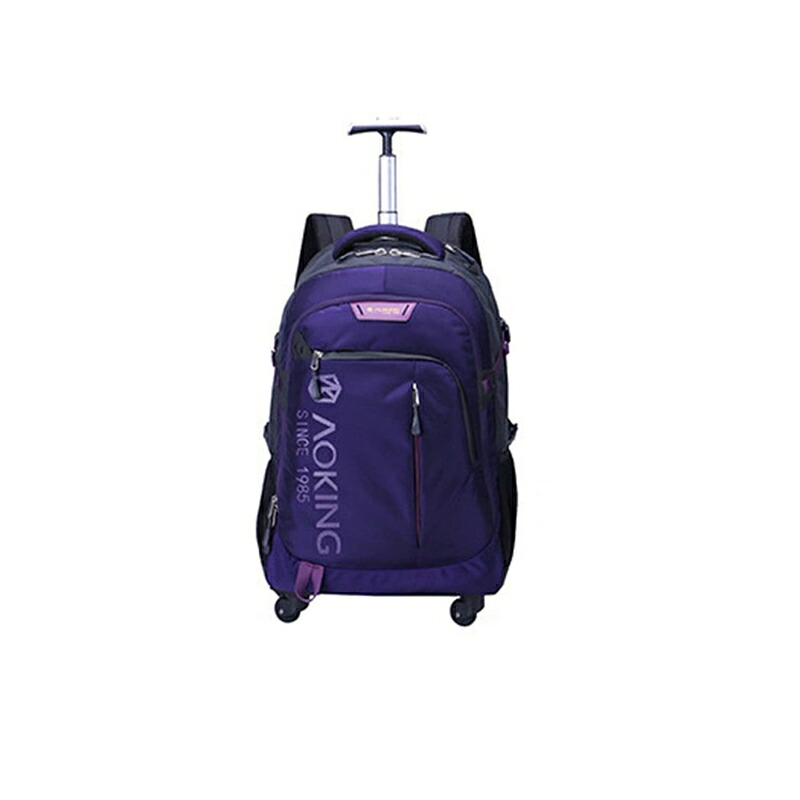 リュックキャリー 3way キャスターバッグ 35L 小型 2~3泊対応 4輪 撥水加工 トロリーバッグ メンズ レディース 旅行 合宿 出張 パープル|ショップ郷上