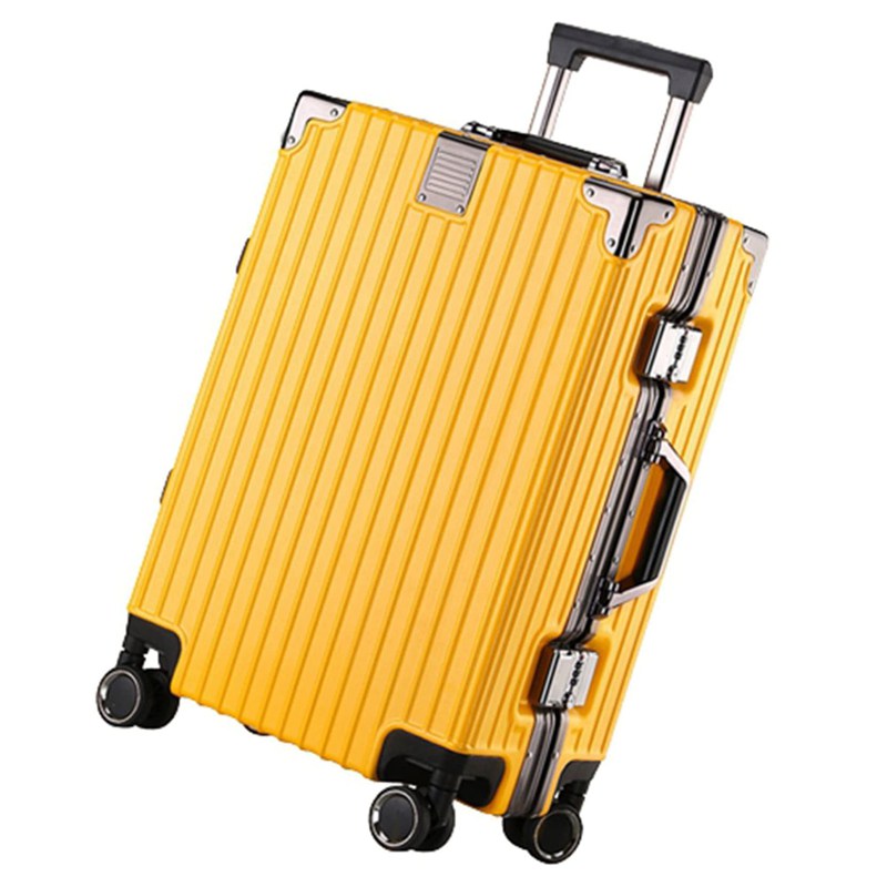 スーツケース キャリーケース 機内持ち込み 35L キャリーバッグ TSAロック搭載 アルミフレーム 超軽量 小型 耐衝撃 人気 静音 ダブルキャスター 360度回転 ビジネス 旅行 出張 イエロー|ショップ郷上
