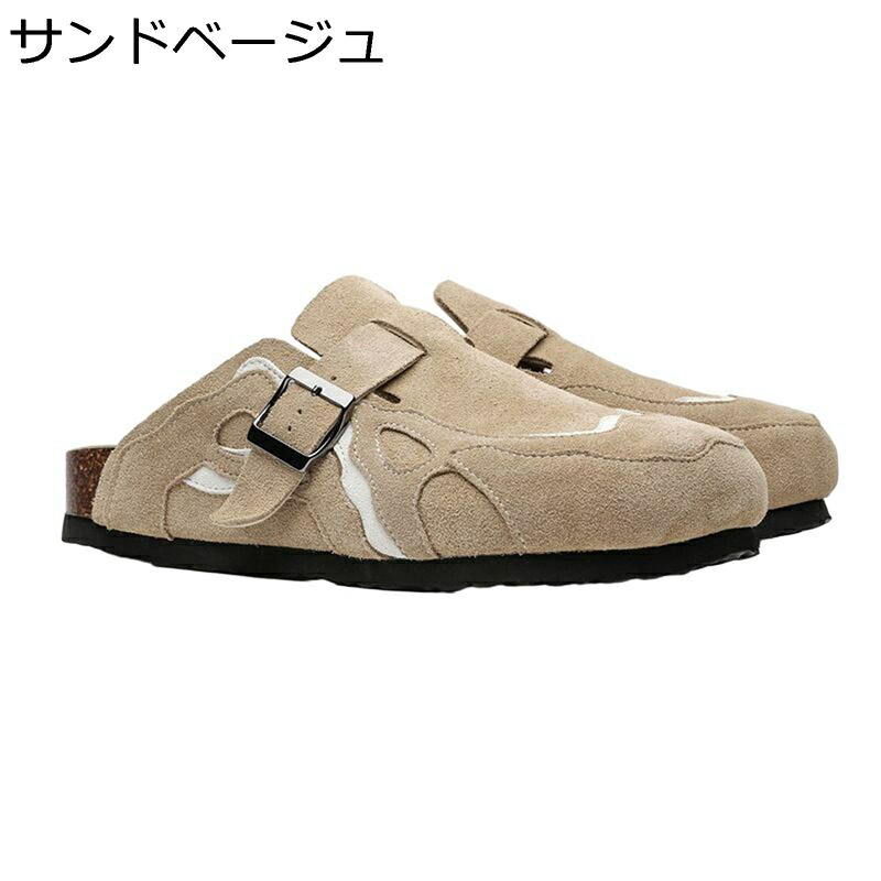 メンズ かかとなし 置き目毛革 下駄 サンダル 革靴 うつり変わり 商行為家庭用スリッパ お医者さんサンダル 軽さ 静音 厚底 滑らない ドライビングシューズ 心地よい 普段履き クールビズ 脱ぎ履きがたわい無い