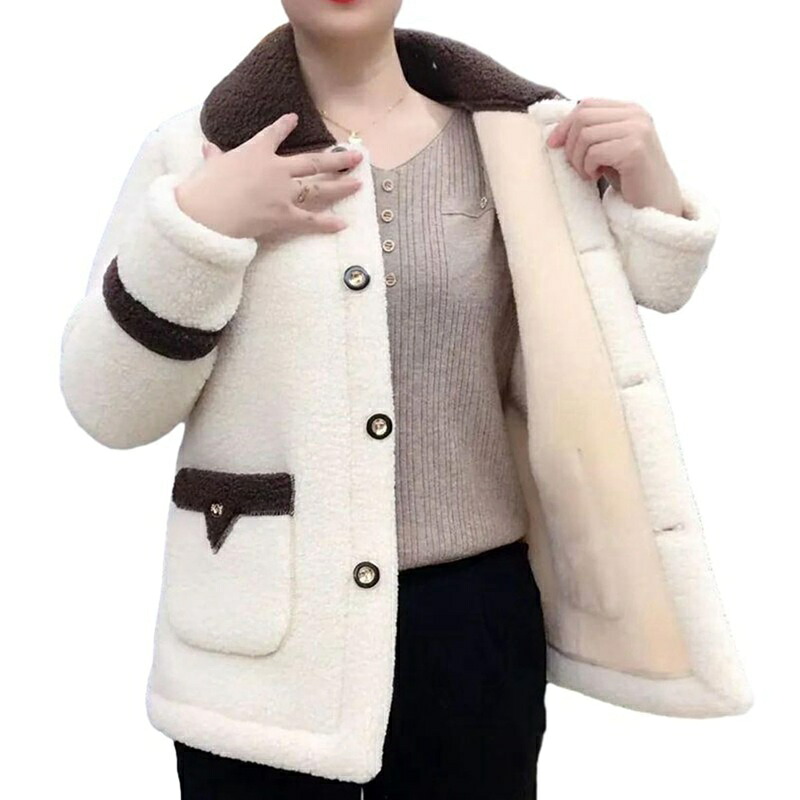 ボア厚地の外套 フリースジャケット レディース 冬用上衣 年がしらお上さん向け 冬服 朦々たる 防寒 保温 中年 老いらく者向け ウィンターアウター 奥ゆかしい お上さん服 着分かりやすい もこもこ 買い出し 敬老の日