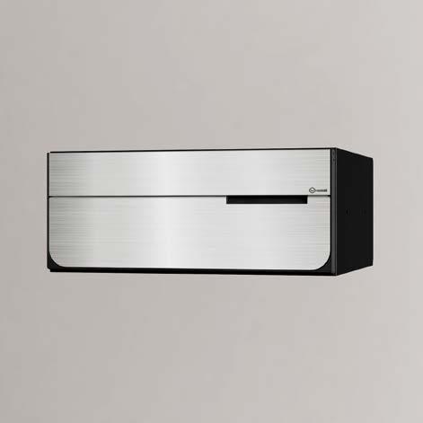 NASTA ナスタ ポスト W360×H150 前入後出/屋内タイプ KS-MB7102PY W360 H150 D333.2 扉横開き レターパックライト ダイヤル錠 ラッチ錠 シリンダー錠 ICカード錠 ヘアーライン ブラック ホワイト シルバー 静音 一部受注生産品