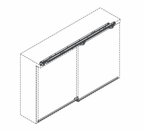 SKDC型 〈KAGU-CLOse〉引違扉用部分品書き割り かぶせ扉遣りくち 両側ホンブルグ帽差しかためる役立つこと積み上げる SKDC-MIXWC6 SKDC-MIXWC9 ダブルソフトクローザー遣りくち 扉2枚分 SOWA ※軌跡別売