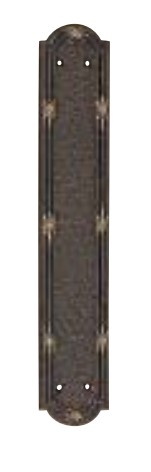 ドアー取手 スパニッシュ押板 No.11P 木ネジ止メ サイズ:大 全長(Ｌ):280mm 仕上:古代色 シロクマ