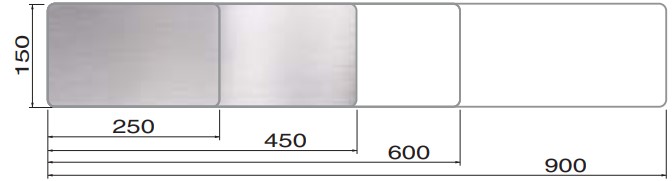 棚板 ステンレス鋼棚板Ｂ形 TG-110 D150 /W250/450/600/900 シロクマ 棚受別売