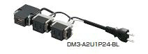 結線済コンセント DM-AU型 USBコンセント付き DM3-A2U1P24-BL ブラック スガツネ工業 LAMP ランプ