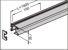 ベースパネル25 【EX022-01】 L: 1820 ホワイト スガツネ工業 LAMP ランプ ※代引き注文不可商品 ※配送時間指定不可※日曜・祝日配達不可