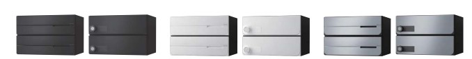 NASTA  ナスタ  郵便受け W360×H120 前入後出／屋内印字機 KS-MB4102PY KS-MB4102-PU 上車のドア 横車のドア レターパックライト投函能力のある ステンレスヘアーライン 黒いこと 白いこと しろがね色 構成要素受注生み出すこと品