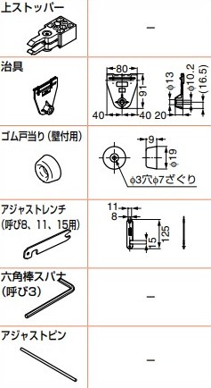 オルデナ 70/P ストッパーセット（6～ 7枚扉用） 部品セット 【20590】 スガツネ工業 LAMP ランプ