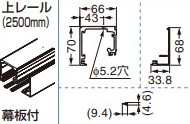 固定ガラス無 【24154】レール長さ:2500mm 仕上: ステンレス調 スガツネ工業 LAMP ランプ ※代引き不可 ※配送時間指定不可 ※日曜・祝日配達不可｜金物のハードボックス店 57,236円