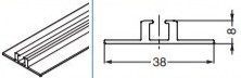 【42-3040-250】 シングル 直付用長さ 2500 mm 仕上: アルマイト 処理 スガツネ工業 LAMP ランプ ※代引き不可 ※配送時間指定不可 ※日曜・祝日配達不可｜金物のハードボックス店