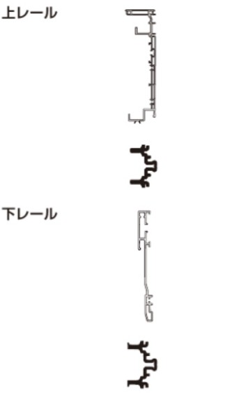 上下レールセット 【BSL-F-30KIT0202】 キャビネット内幅: 2531 ～3400mmスガツネ工業 LAMP ランプ｜金物のハードボックス店