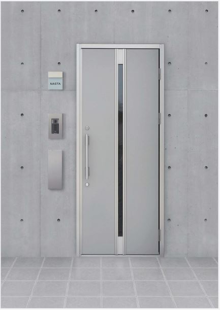 NASTA ナスタ インターホンパネル 新聞受 壁付型 KS-NPC760S-D W132 H360 D30 ヘアーライン クリア 受注生産品