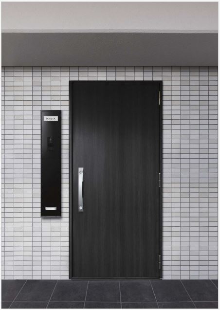NASTA ナスタ インターホンパネル KS-NPC780S-11021 W212 H1100 D73 照明有･無 ステンカラー ブラック 受注生産品