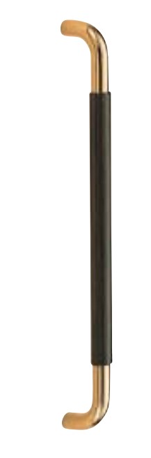 ドアー取手 ステン丸棒取手 No.174 両面用 サイズ:450 全長(L):450mm 仕上:ダークブラウン/純金 シロクマ