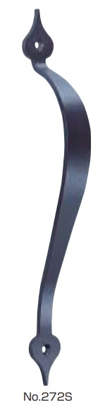 ドアー取手 アンティーク取手スペード No.272S 木ネジ止メ用 サイズ:330 仕上:Nブラック シロクマ