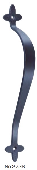 ドアー取手 アンティーク取手クローバー No.273S 木ネジ止メ用 サイズ:330 仕上:Nブラック シロクマ 5,919円
