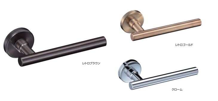 レバーハンドル ビエント SL-351 丸座付 レバーのみ(O)/空錠付(GF)/LX錠付(GC)/LX錠付(GD)/LX錠付(GE) クローム/レトロブラウン/レトロゴールド シロクマ