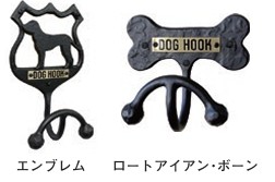 【杉田エース】 壁付けリードフック クラシックシリーズ エンブレム・ロートアイアンボーン ペット 犬