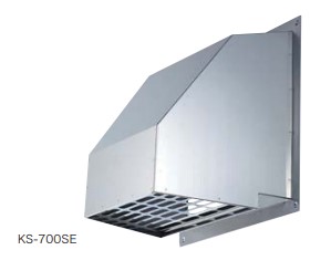 NASTA ナスタ 屋外換気口 ステンレス／木枠留め用／強制換気・角型タイプ KS-700SE 適用換気扇: 25cm用 仕上: #400研磨