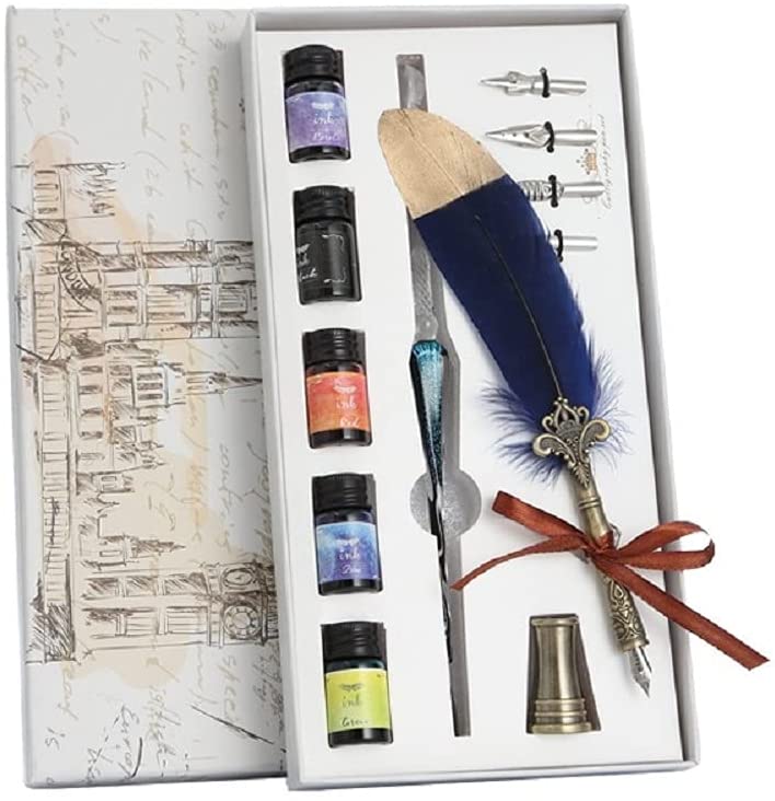 Jochen ヴィンテージペンセット 楽天市場】万年筆 羽ペンセット がらすぺん ディップペン ガラスペン