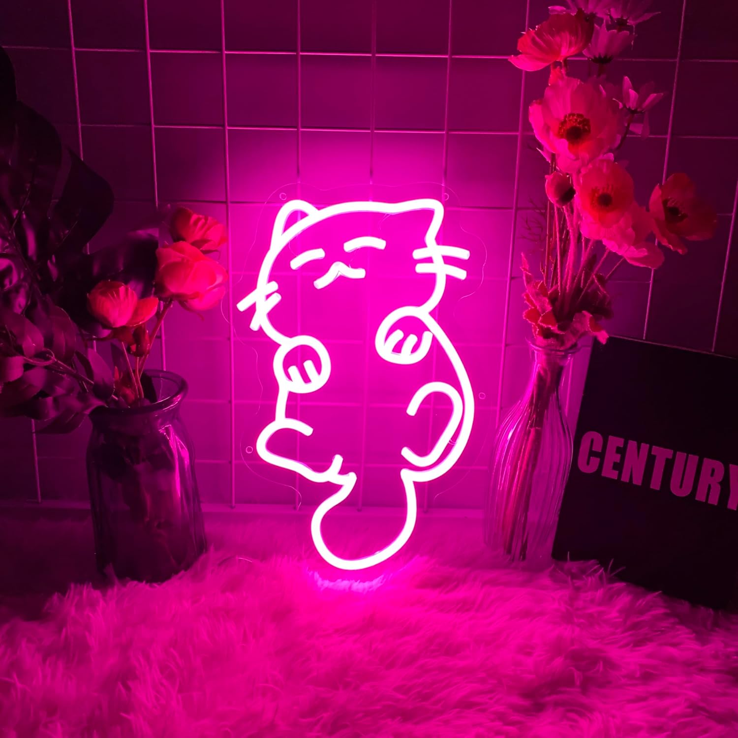 猫ネオンサイン かわいい 調光可能ledライト 店舗看板 猫好き Neko インテリアライト LEDネオン管 ネオン看板 USB給電 猫カフェ バー 喫茶店 居酒屋 部屋リビング 壁掛け/吊り下げ両用 雰囲気作り おしゃれ 誕生日ギフト クリスマスプレゼント パーティーデコレーション