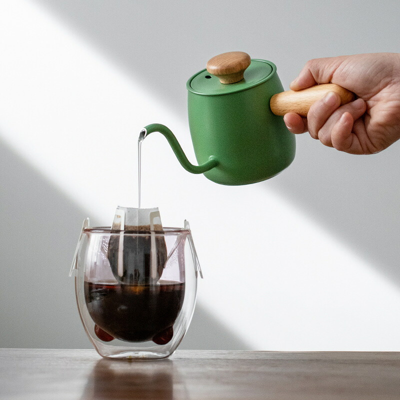 「ポイント還元率5%」コーヒードリップ ポット 人気 350ML お茶 おしゃれ コーヒー ケトル 304ステンレス鋼 ティーポット 木柄 蓋付き フィルター付 ドリップケトル コーヒー ポット ステンレス キャンプ やかん コーヒーポット コーヒーハンドポット プレゼント 喫茶店