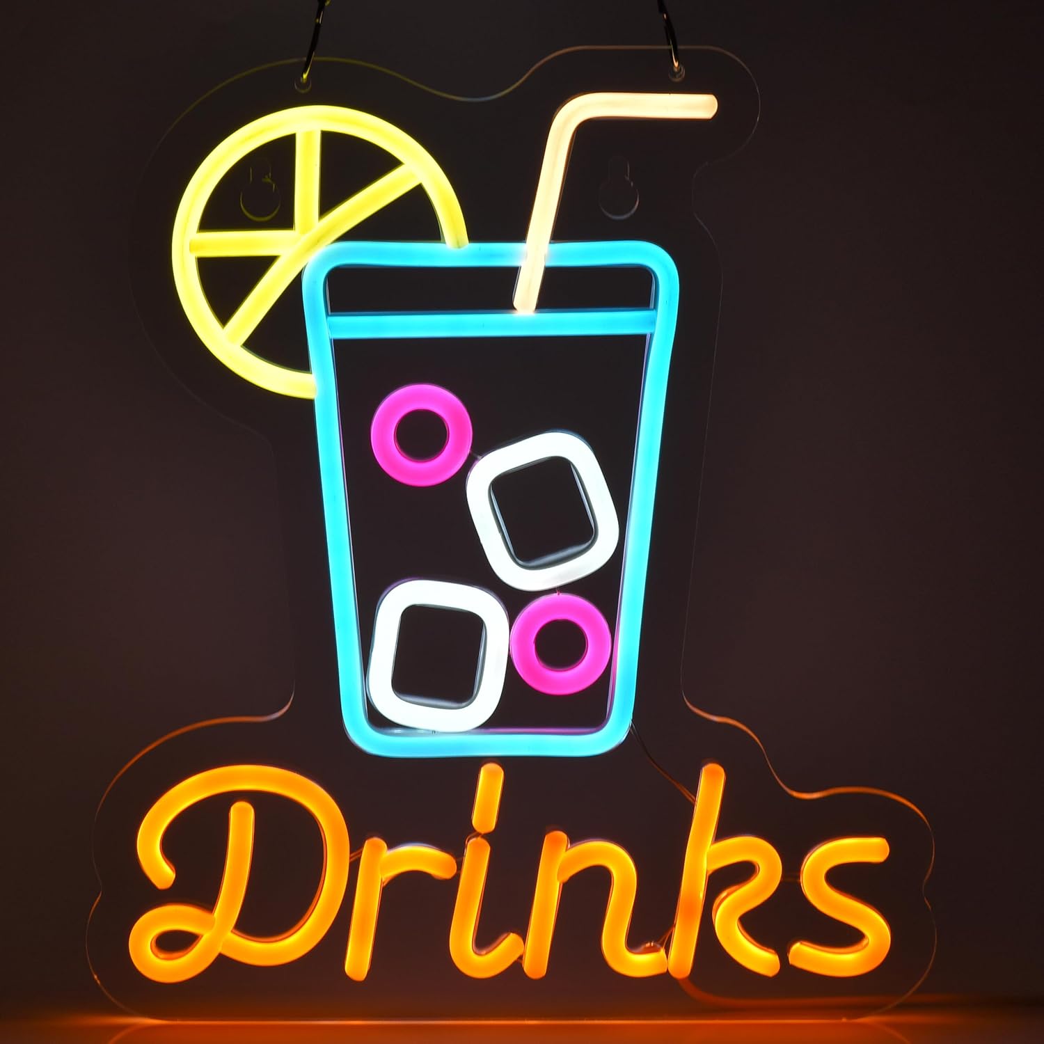 「10％OFFクーポン配布中」ネオンサイン バブルティー Drinks多階段調光可 LED ドリンク専門店ネオンライト ジュース店看板 レストラン バー カフェ ステーキ屋 居酒屋 飲食店 喫茶店用サイン イベント飾り ネオン管ライト USB給電 壁掛け/吊り下げ両用 店舗用 開店祝い