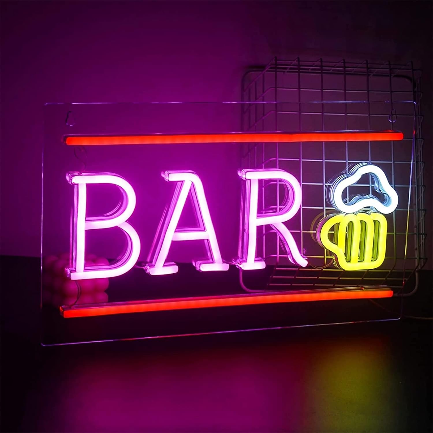 楽天市場】【ポイント 5倍UP !】ネオンサイン 「BAR」壁掛け USB給電