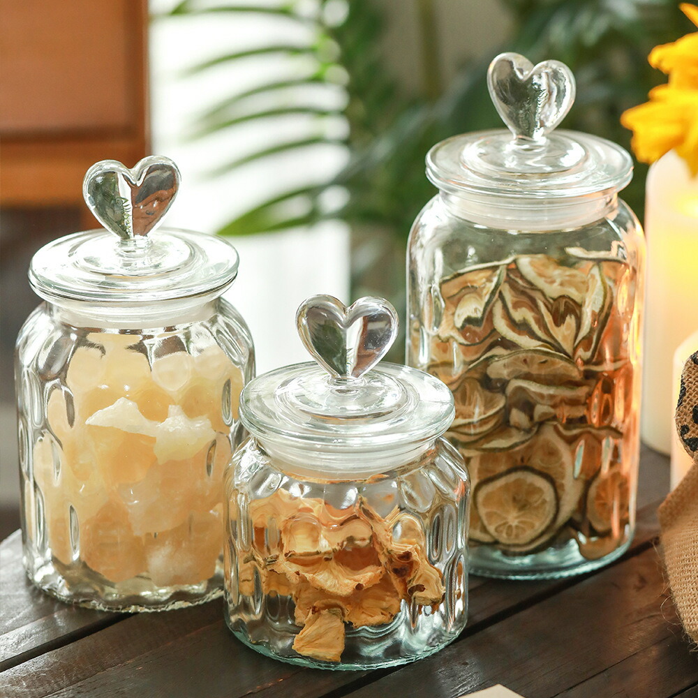 楽天市場】キャンディーポット グラスポット 足つき ガラス 容器