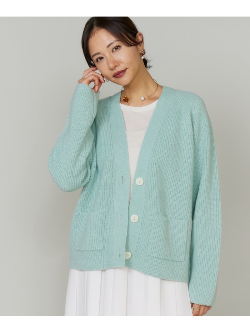 【SALE／40%OFF】《大きいサイズ》アルパカブレンドVネックカーディガン Le Souk イネド トップス カーディガン パープル ホワイト ネイビー【RBA_E】【送料無料】[ Fashion]｜INED／イネド