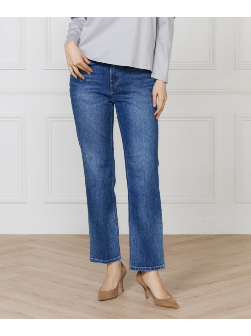 スリムストレートデニム Celery Long《Healthy DENIM》 INED イネド ズボン下 デニム・ジーンズズボン下 青色【貨物輸送無料】[ Fashion] パンツ-レディースファッション