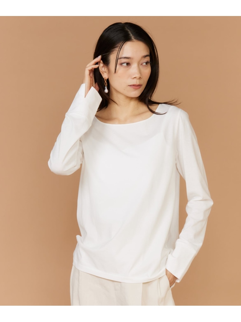 スクエアネックプルオーバー INED イネド トップス カットソー・Tシャツ ホワイト ベージュ【送料無料】[ Fashion]