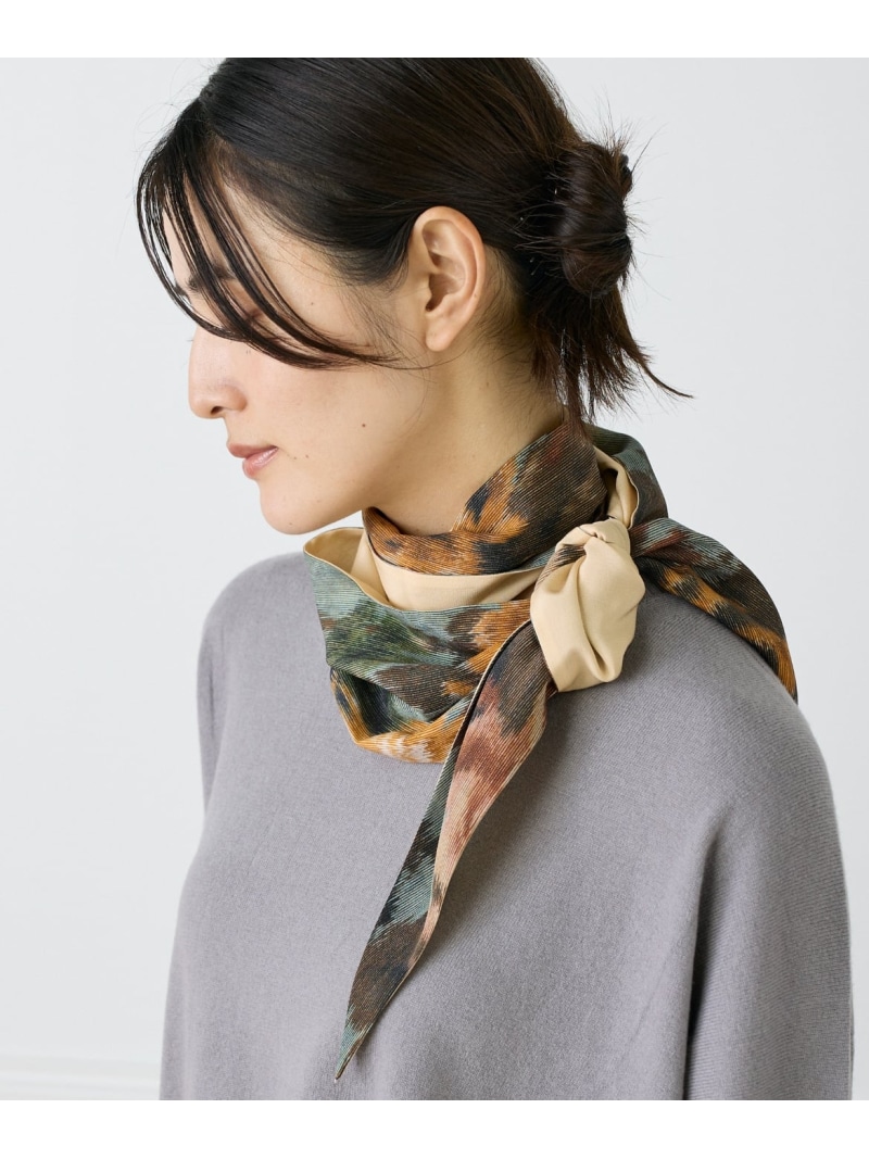 【SALE／10%OFF】Slim Dani Scarfスリムスカーフ《Tapis Noir》 FAVORITE SUKINAMONO イネド ファッション雑貨 マフラー・ストール・ネックウォーマー ブルー【RBA_E】【送料無料】[ Fashion]